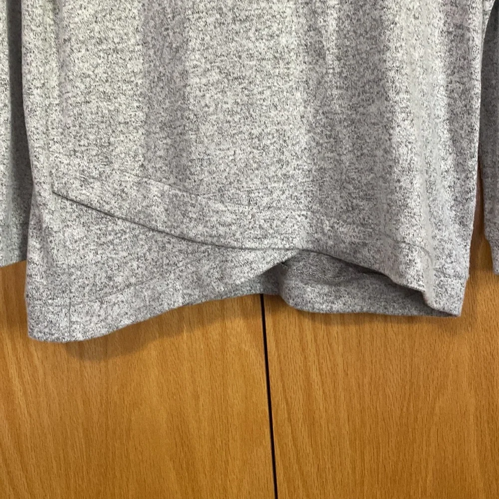 Soft gray hooded shirt